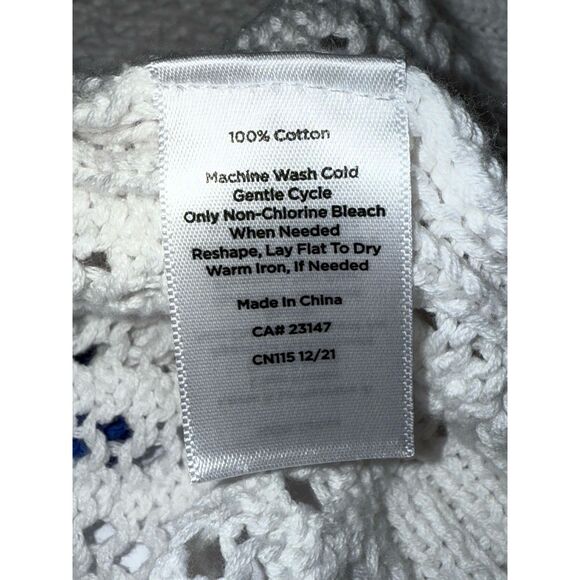 Talbots Open Stitch Knit Raglan Sweater Rainbow Stripe Preppy Academia Casual 1X - Picture 14 of 14